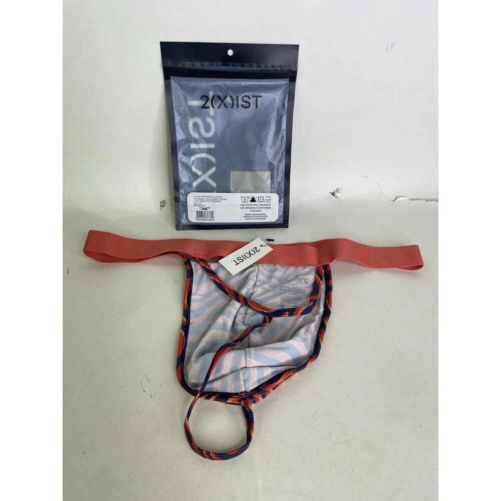 2xist Sexy Sliq Ultra Low Rise Y-Back Thong Wave Bittersweet Mens Size L